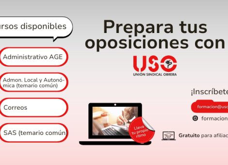 USO te ayuda con tu futuro: prepara gratis todas estas oposiciones