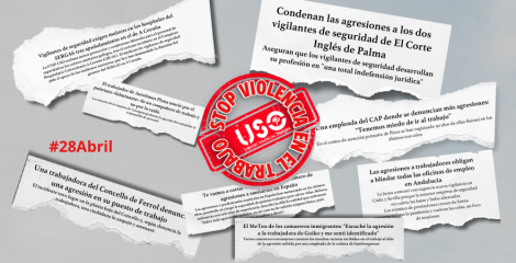 STOP Violencia en el Trabajo, campaña de USO en el Día de la Seguridad y Salud