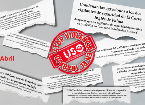 STOP Violencia en el Trabajo, campaña de USO en el Día de la Seguridad y Salud