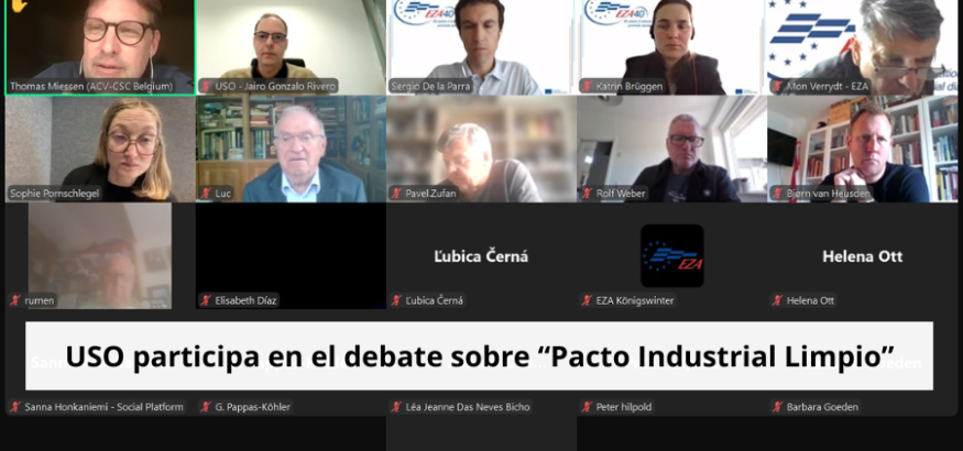 USO participa en el debate internacional de EZA sobre el Pacto Industrial Limpio