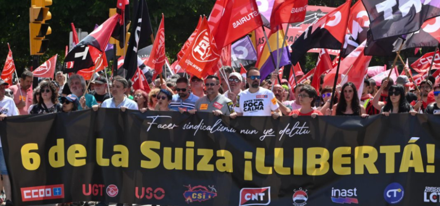 USO pide la libertad de Las 6 de La Suiza: hacer sindicalismo no es delito