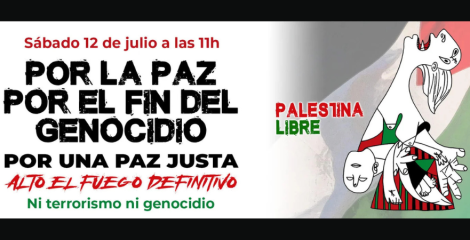 El 12 de julio, a las calles “Por la PAZ. Por el FIN del GENOCIDIO en Gaza”