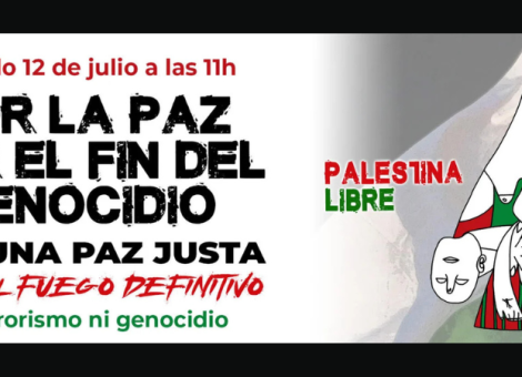 El 12 de julio, a las calles “Por la PAZ. Por el FIN del GENOCIDIO en Gaza”
