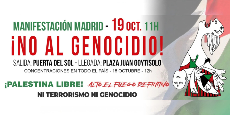 USO llama a manifestarse el 19 de octubre, en Madrid, contra el genocidio en Gaza