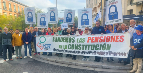 Nueva jornada de lucha frente al Congreso para blindar las pensiones