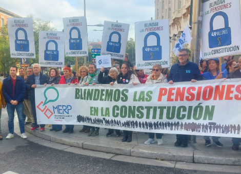 Nueva jornada de lucha frente al Congreso para blindar las pensiones