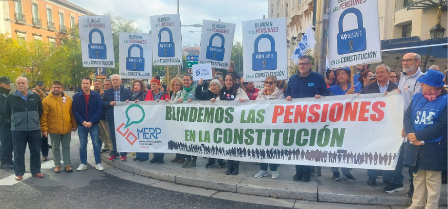 Sindicato USO. Nueva jornada de lucha frente al Congreso para blindar las pensiones