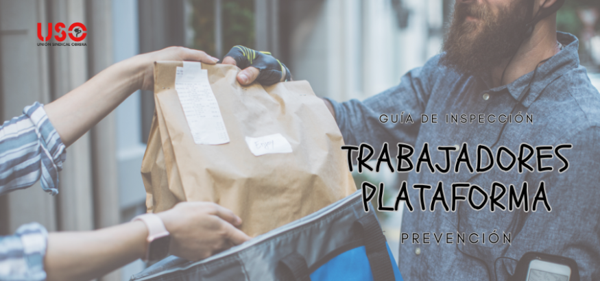 Sindicato USO. Nueva guía de ITSS: prevención para trabajadores de plataformas digitales y reparto