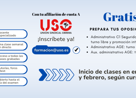 Prepara gratis tus oposiciones de administrativo C1 de Seguridad Social y AGE