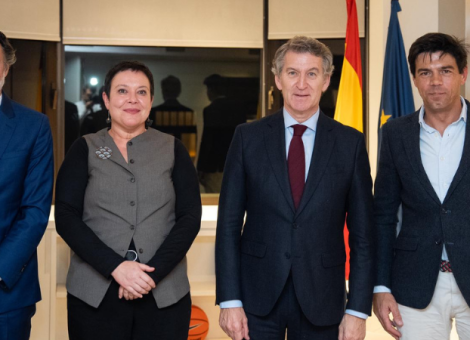 El secretario general de USO se reúne con el líder de la oposición, Alberto Núñez Feijóo