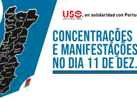 Solidaridad de USO con la clase trabajadora portuguesa en su huelga