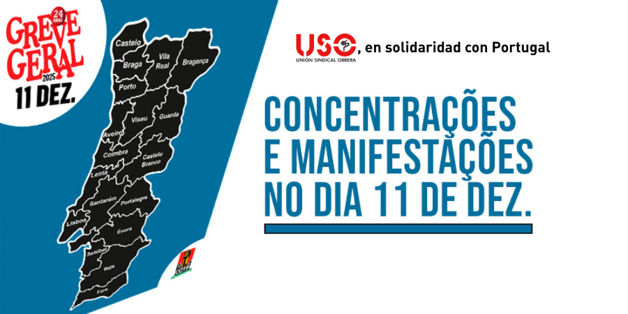 Solidaridad de USO con la clase trabajadora portuguesa en su huelga