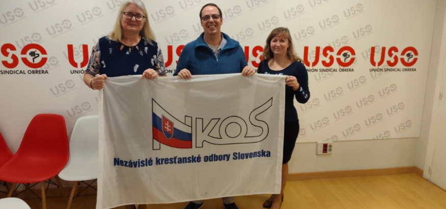 USO recibe a una delegación del sindicato eslovaco NKOS