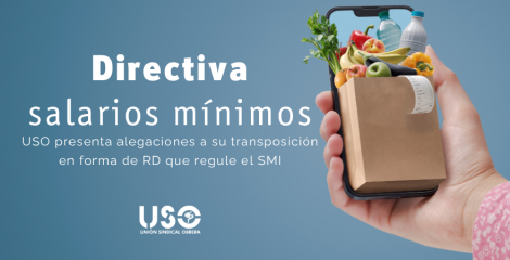 Transposición de la Directiva sobre salarios mínimos: USO presenta alegaciones