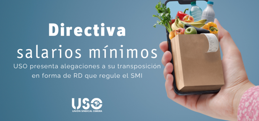 Transposición de la Directiva sobre salarios mínimos: USO presenta alegaciones