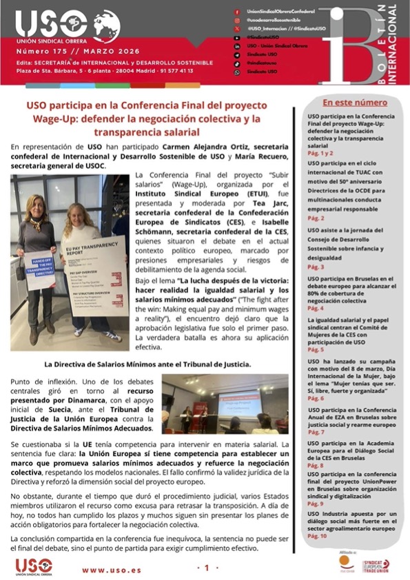 Boletín Internacional Nº 175. ES-EN