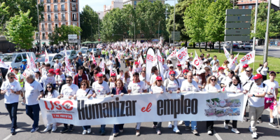Más de 6.000 personas llenan Madrid el 1 de Mayo con USO al grito de "Humanizar el empleo"