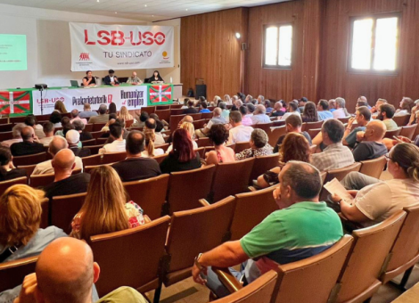 Pérez participa en la asamblea de LSB-USO Euskadi para trazar la hoja de ruta sindical