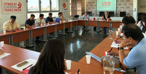 USO recibe a una delegación de Korea Economic Daily para analizar el marco sindical USO recibe a una delegación de Korea Economic Daily para analizar el marco sindical