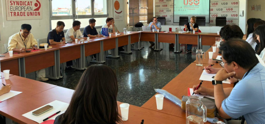 USO recibe a una delegación de Korea Economic Daily para analizar el marco sindical
