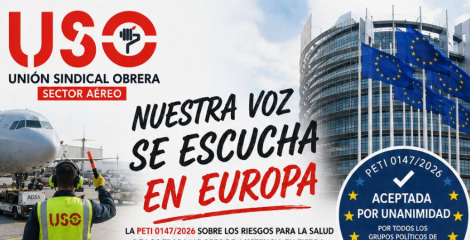 Europa admite una petición de USO para regular la salud laboral en aeropuertos
