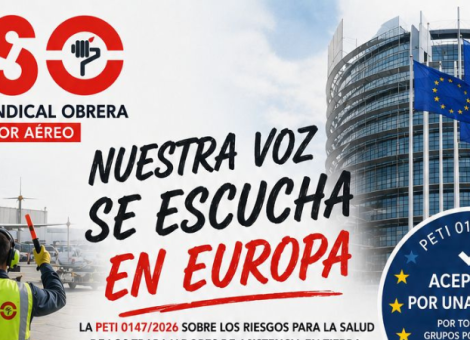 Europa admite una petición de USO para regular la salud laboral en aeropuertos
