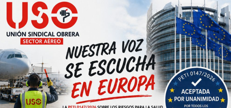 Europa admite una petición de USO para regular la salud laboral en aeropuertos
