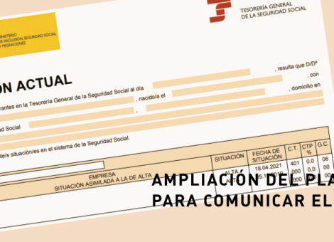 Ampliación del plazo para comunicar el cese de actividad laboral