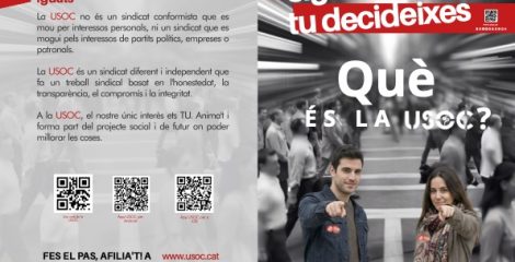 Díptico Sé el cambio, tú decides. ¿Qué es la USO? USOC cat Díptico Sé el cambio, tú decides. ¿Qué es la USO? USOC cat