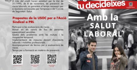 Díptico Sé el cambio, tú decides. Con la salud laboral USOC cat