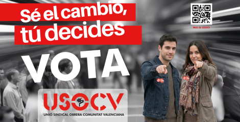 Adhesivo Vota. Sé el cambio, tú decides. USOCV