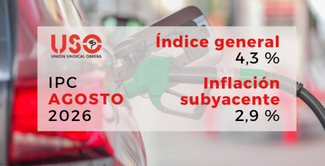 El IPC sube al 4,3% en agosto y USO alerta del empobrecimiento de las familias El IPC sube al 4,3% en agosto y USO alerta del empobrecimiento de las familias